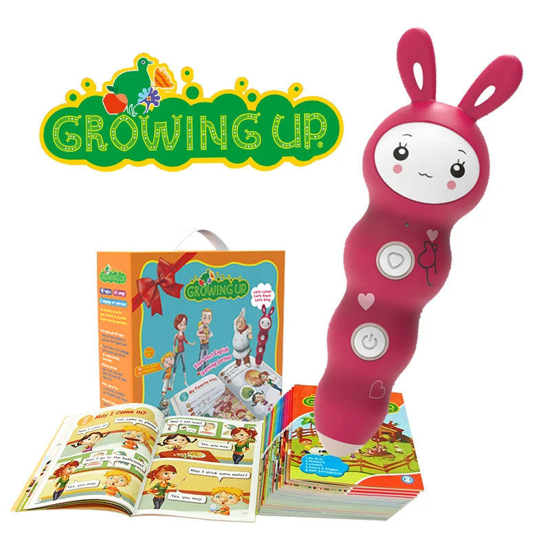 Interactive English Audio Book Set for Kids 3-8 Years Early Education with 20 Plastic Volumes 1 Talking Pen & Learning Machines