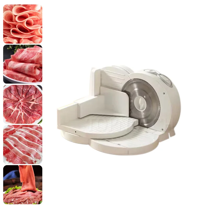 Electric Meat Cutter Electric Food Slicer Commercial Semi-Automatic Fat Beef And Mutton Roll Meat Cutter