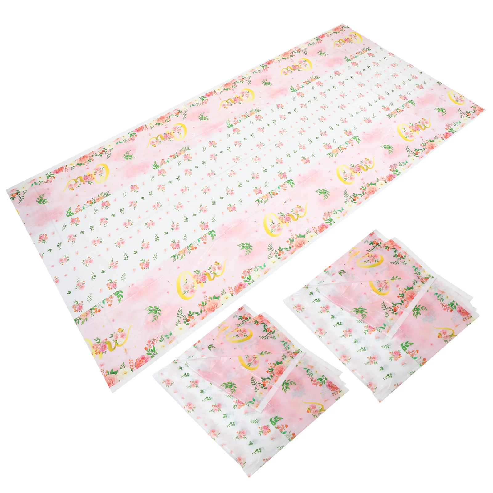 

3Pcs Decorative Table Cloth for Birthday Party Kids Celebration Waterproof Plastic Table Cover with Joyful Event