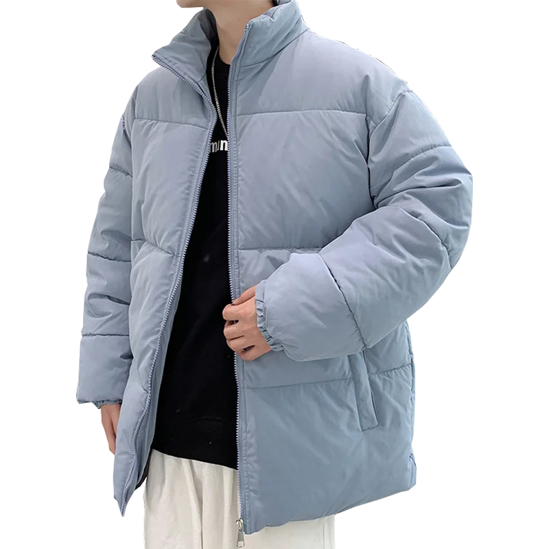 Men's Oversized Thick Jacket Cotton-Padded Coats Autumn Streetwear Parkas Solid Winter Warm Down Jacket Outwear Top 5XL Clothing