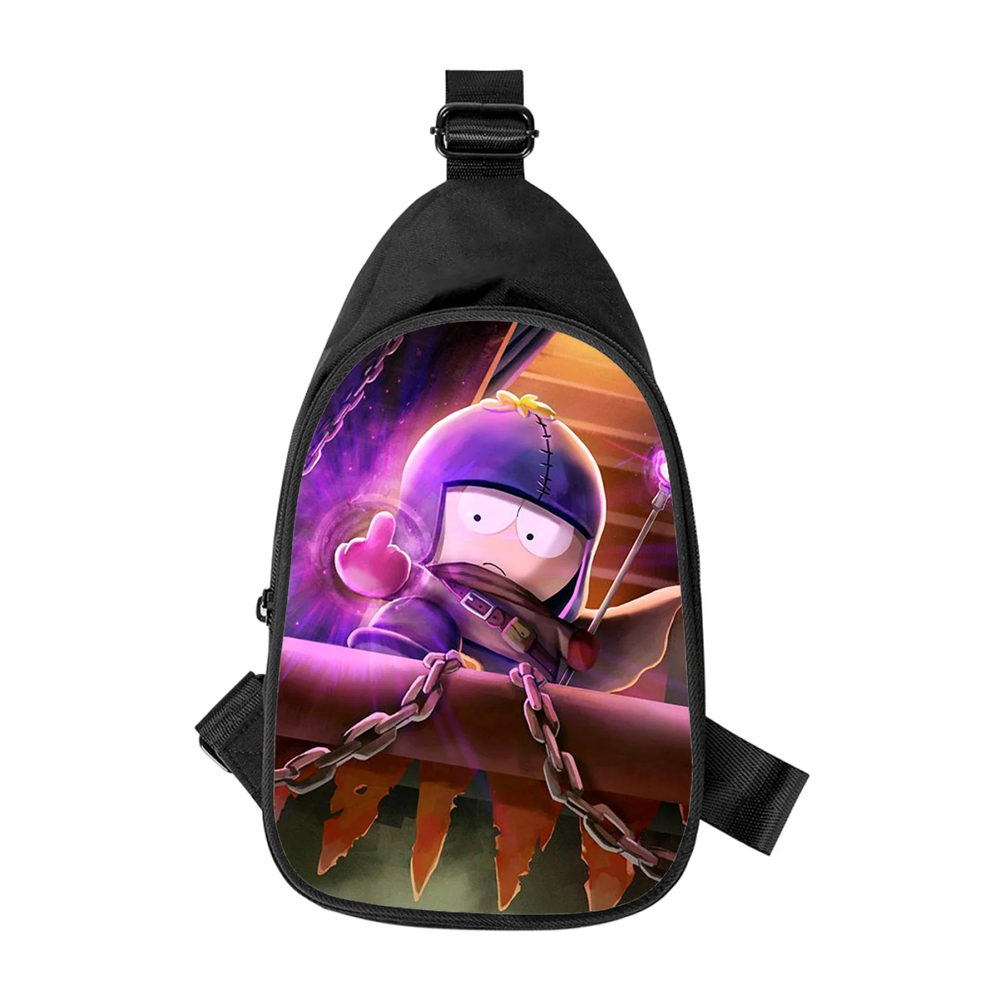 South-Park-Bolso cruzado en el pecho con estampado 3D para hombre y mujer, bandolera de hombro en diagonal, paquete de cintura escolar para marido, nuevo