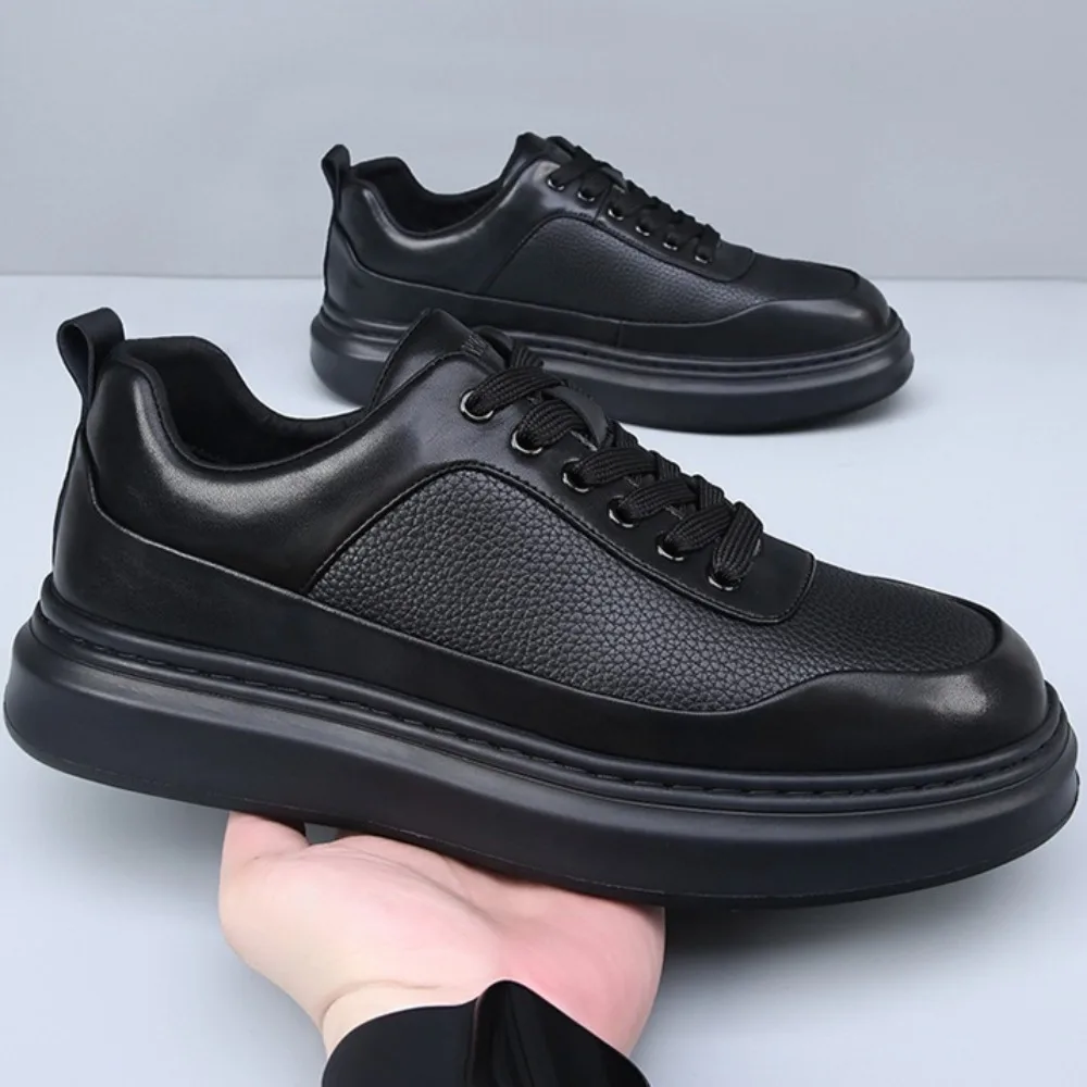 

Casual Men's Shoes Leather Breathable Fashionable Comfortable Trendy Athleisure Board Shoes for Men Casual Shoes Male Sneakers
