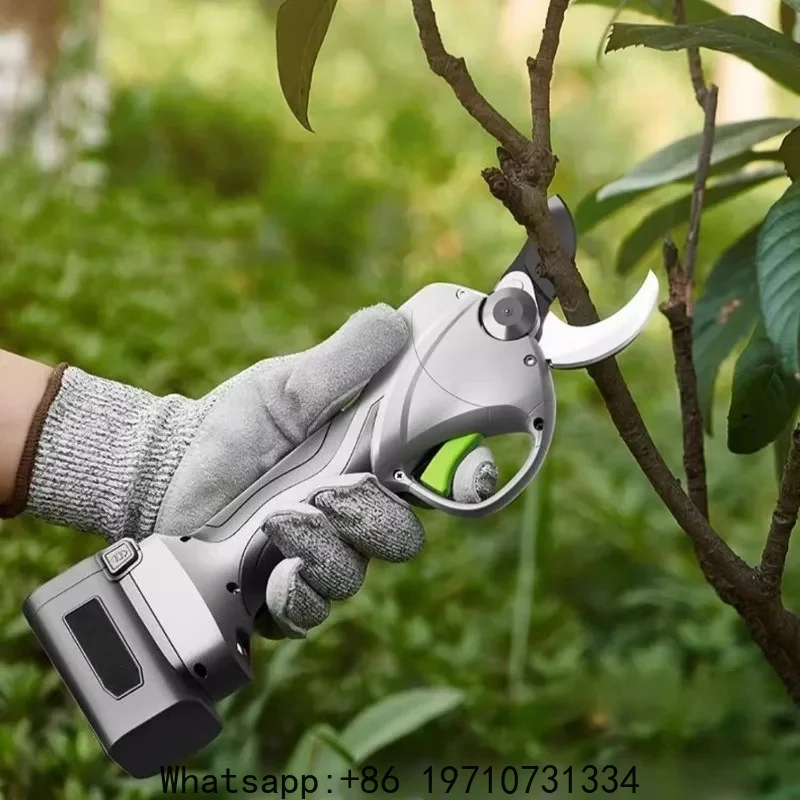 High Power Electric Pruning Shears Fruit Tree Branch Pruning Garden Tools Adjustable Portable Professional Scissors