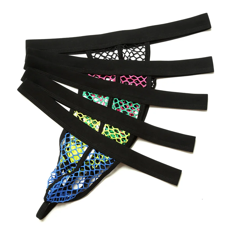 

Men G-Strings Sexy Breathable LingerieSissy See Through Underpants Men Mesh Hollow Underwear Penises Bag Thong Male Sexy Panties