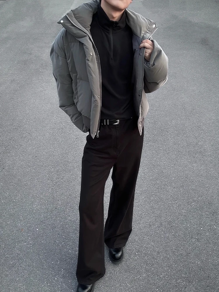 الدفء Thiened ort الأمريكية Sle بو الجلود Bomber Jaet معطف الشتاء الرجال شارع العليا ملابس قطنية باردة