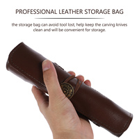 12pcs Tools Set Wood Carving Kit Premium Rustproof Portable Chisels For Diy Woodworking Artists Beginners Storage Bag Included