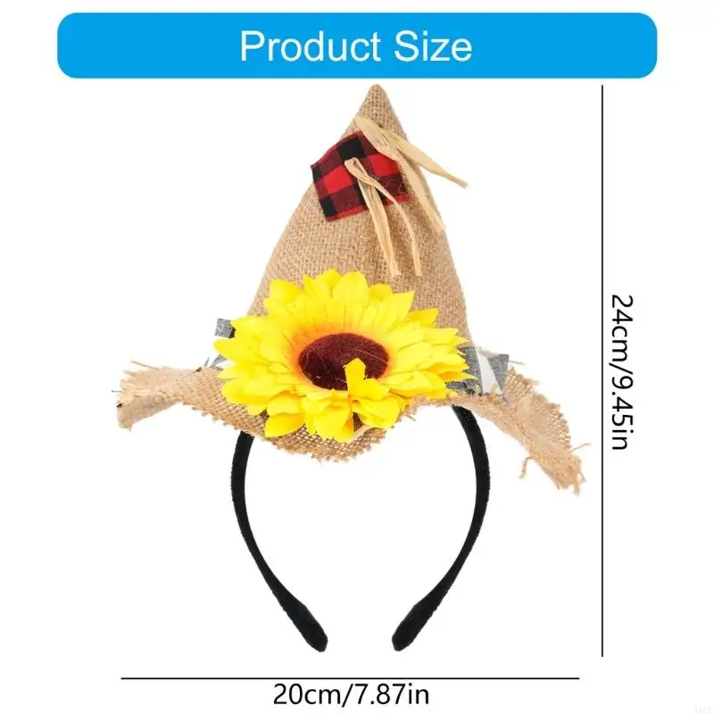 2025 New Elastic Band Scarecrow Hat Costume For Halloween Parties And Barn Dance