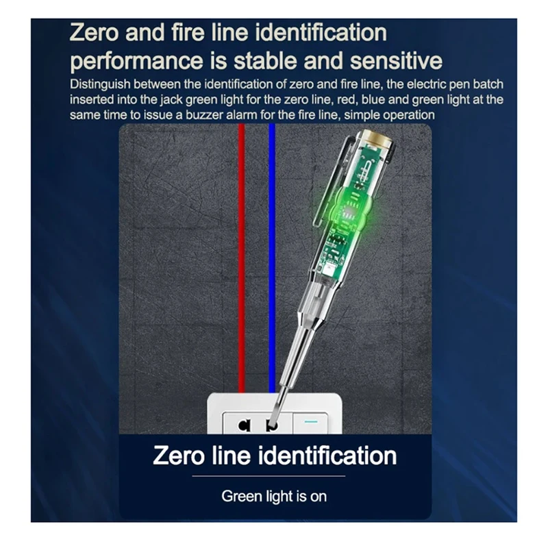 LINGYI-PI Smart Voltage Test Pen Non-Contact Induction Digital Power Detection Pen Circuit Indicator Light