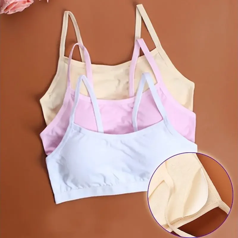 

Developing Period No Steel Ring Sports Student Strap Bra Junior High School Girl Vest Girl Pure Cotton Underwear