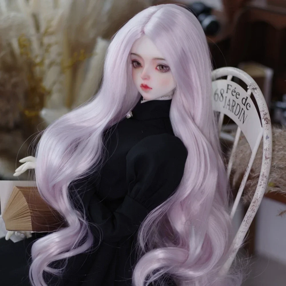 جديد 1/3 1/4 1/6 شعر مستعار للدمية لدمية Bjd لينة الحرير سبليت طويل لفة الشعر لتقوم بها بنفسك لعبة فتاة فستان اللعب منزل إكسسوارات دمي ، لا دمية #1