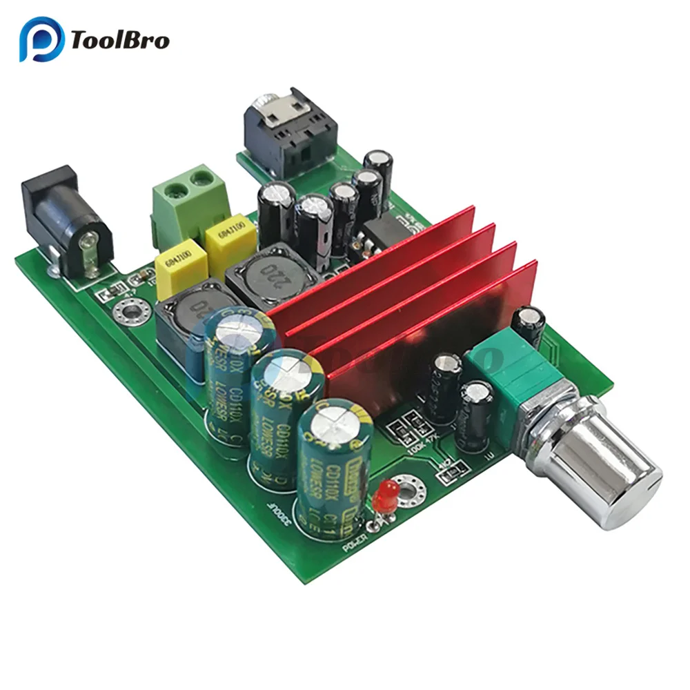 Placa de Amplificador de Potência Digital Subwoofer Tpa3116 Módulo Áudio 100w Ne5532 Placa Amplificadora Tamanho 75×60 mm Tpa3116d2