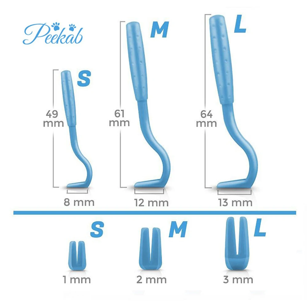 Vlooienverwijderaar Haak Tekenverwijdering Pincet Teken Trek Huisdier Kat Hond Accessaries Krassen Extractor Mijt Pincet Kam Louses Tang