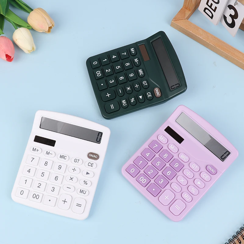 1PC Solar Scientific Calculator Large Display Office Cute Calculator Desktop Financial Office Computer Calculators