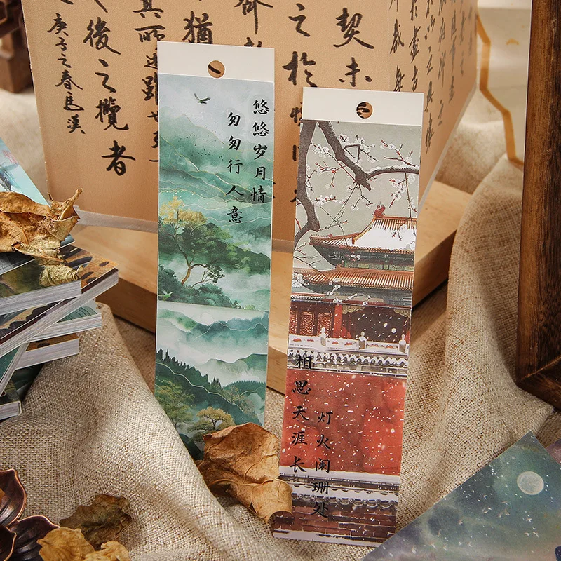 60 pcs Chinese Memo Notes series Vintage  hand ledger backing material paper DIY background paperhand ledger paper 6 styles