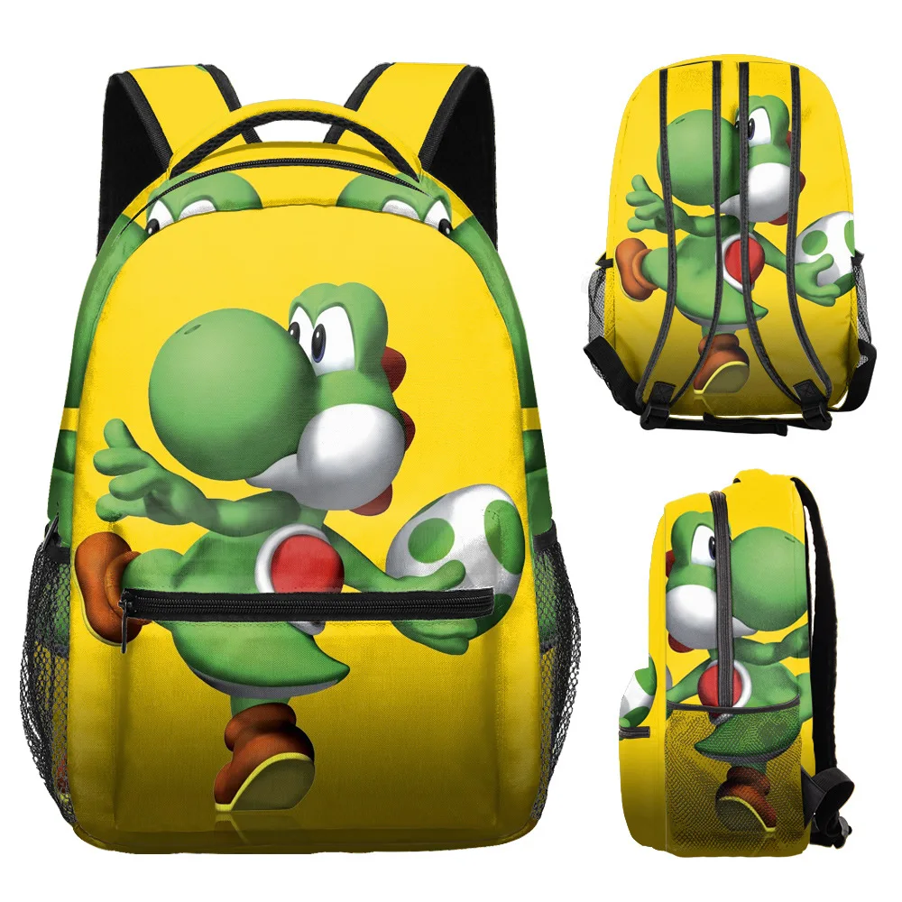 Harajuku Popular Funny Yoshi dinosaur student Bookbag Notebook Backpacks 3D Print Oxford Waterproof Boys/Girls Travel Backpacks