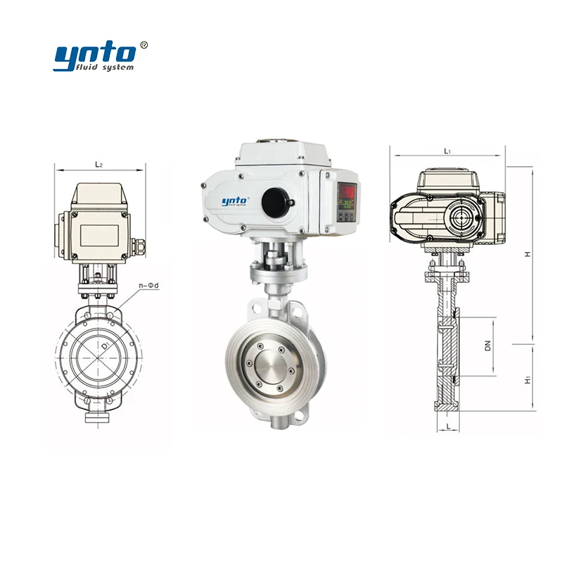 YNTO high performance cast iron pn16 Stainless Steel 304 316 ss sanitary 3 inch White Wafer Type Hard Seal Butterfly Valve