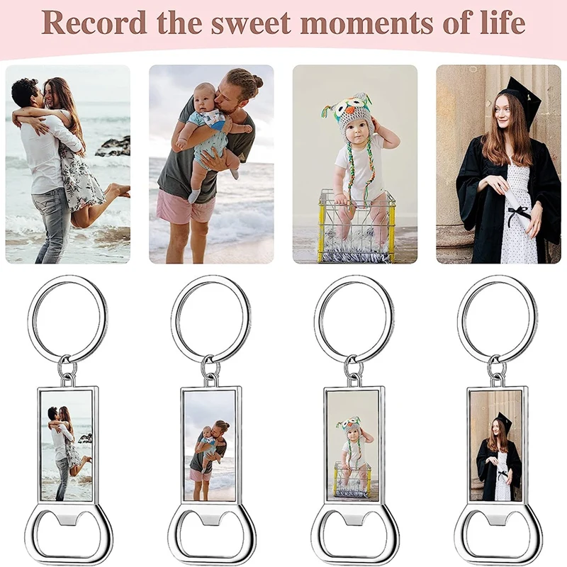 20PCS Metal Bottle Opener Blank Key Rings Gift For Your Boyfriend, Husband, Father