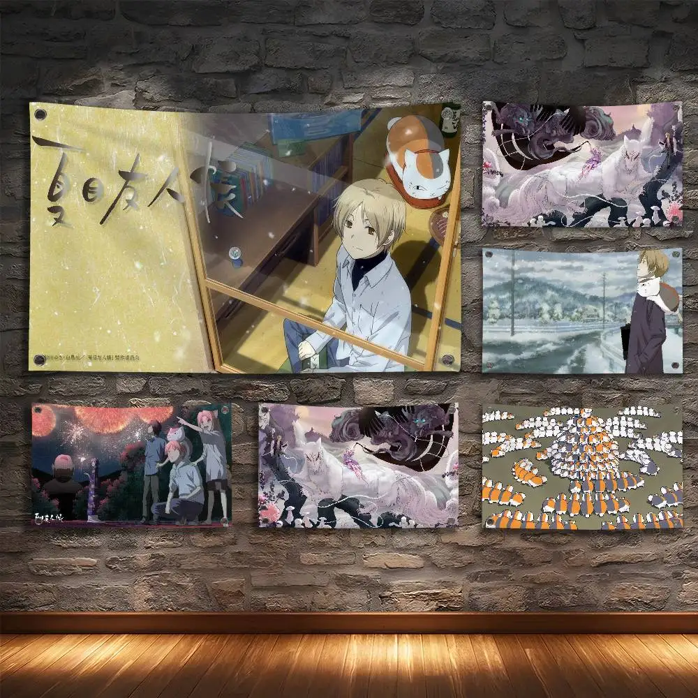 

N-Natsumes Book Of Friends Flag Room Bedroom Home&Outdoor Wall Hanging Concert Printed Background Decoration Art Banner