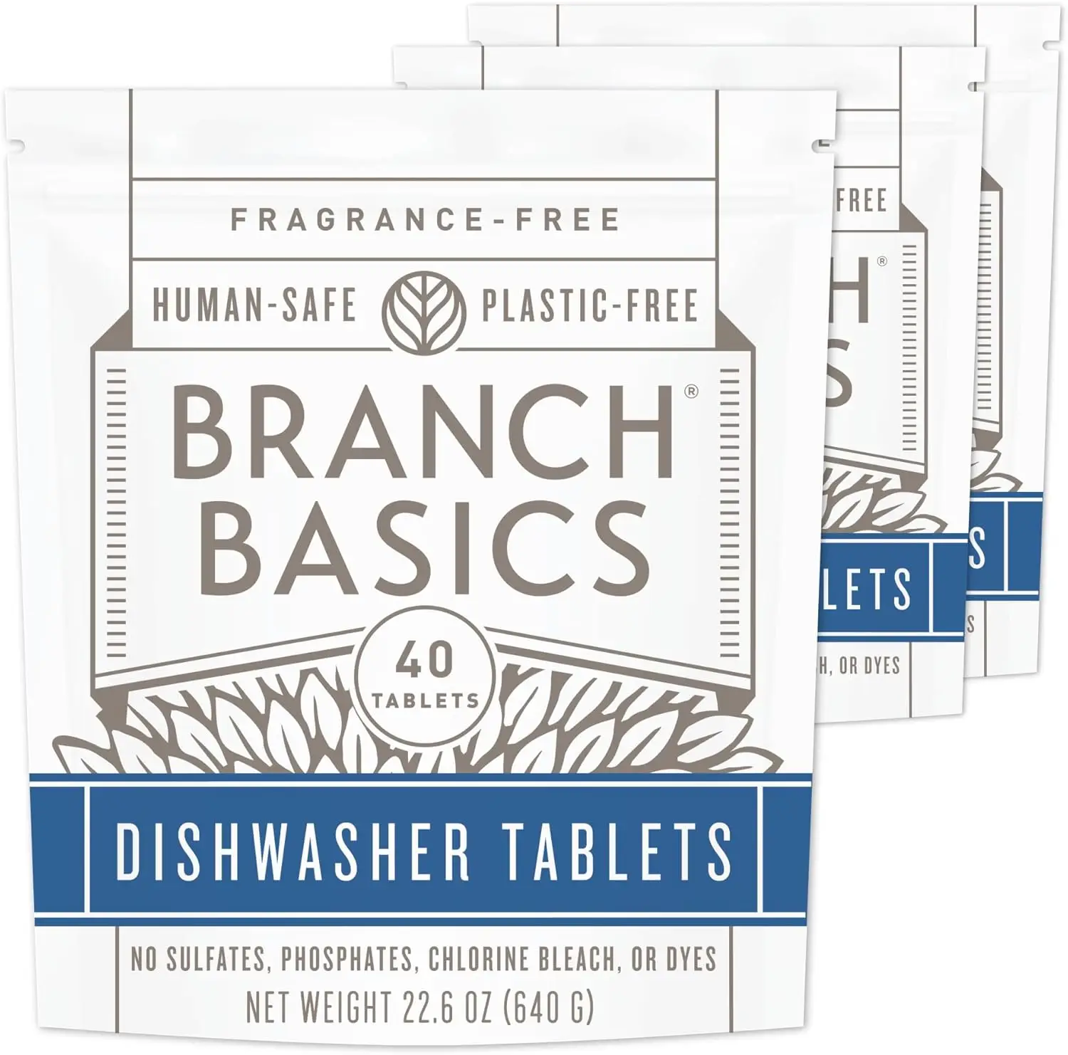 

Eco-Friendly Dishwasher Tablets - 120 Count, Plastic-Free & Fragrance-Free for Powerful Clean Without Harsh Chemicals