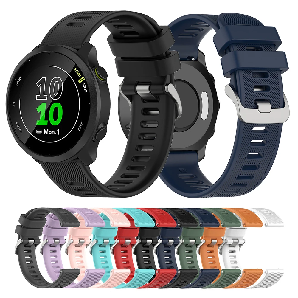 حزام سيليكون 20 ملم لساعة Garmin Forerunner 158 55 حزام ساعة بديل لـ Garmin Vivoactive 6/Vivoactive 3 #6