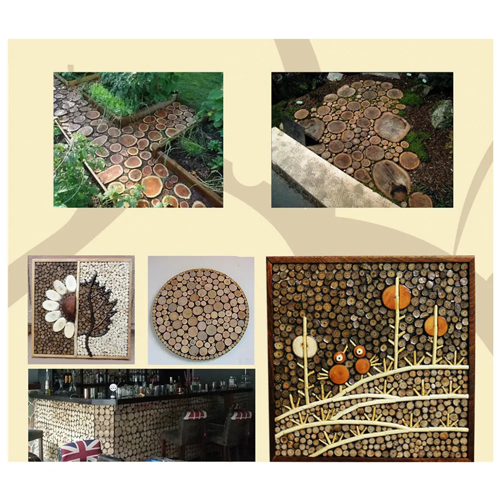 

10Pcs Unfinished Natural Pine Wood Circles with Bark Smooth Surface for DIY Crafts Decoration Coasters Photo Props Holiday