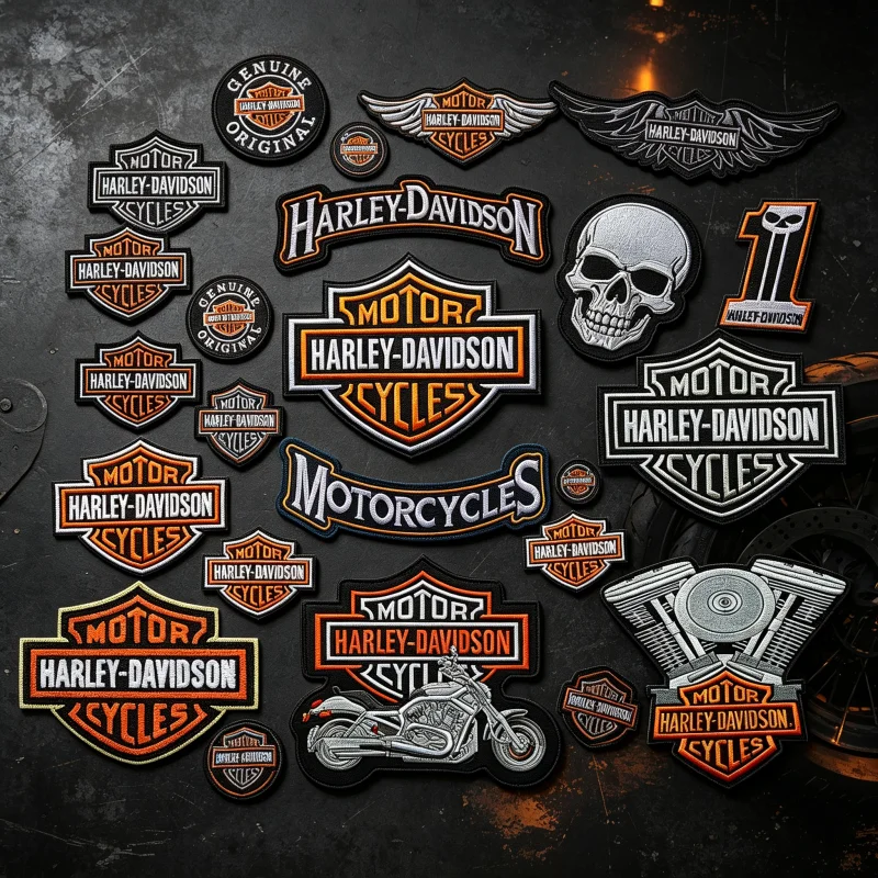 Embroidered Punk Eagle Patche Armband Backpack Badge Hook Backing for Clothing For Harley Davidson Motorcycle parts