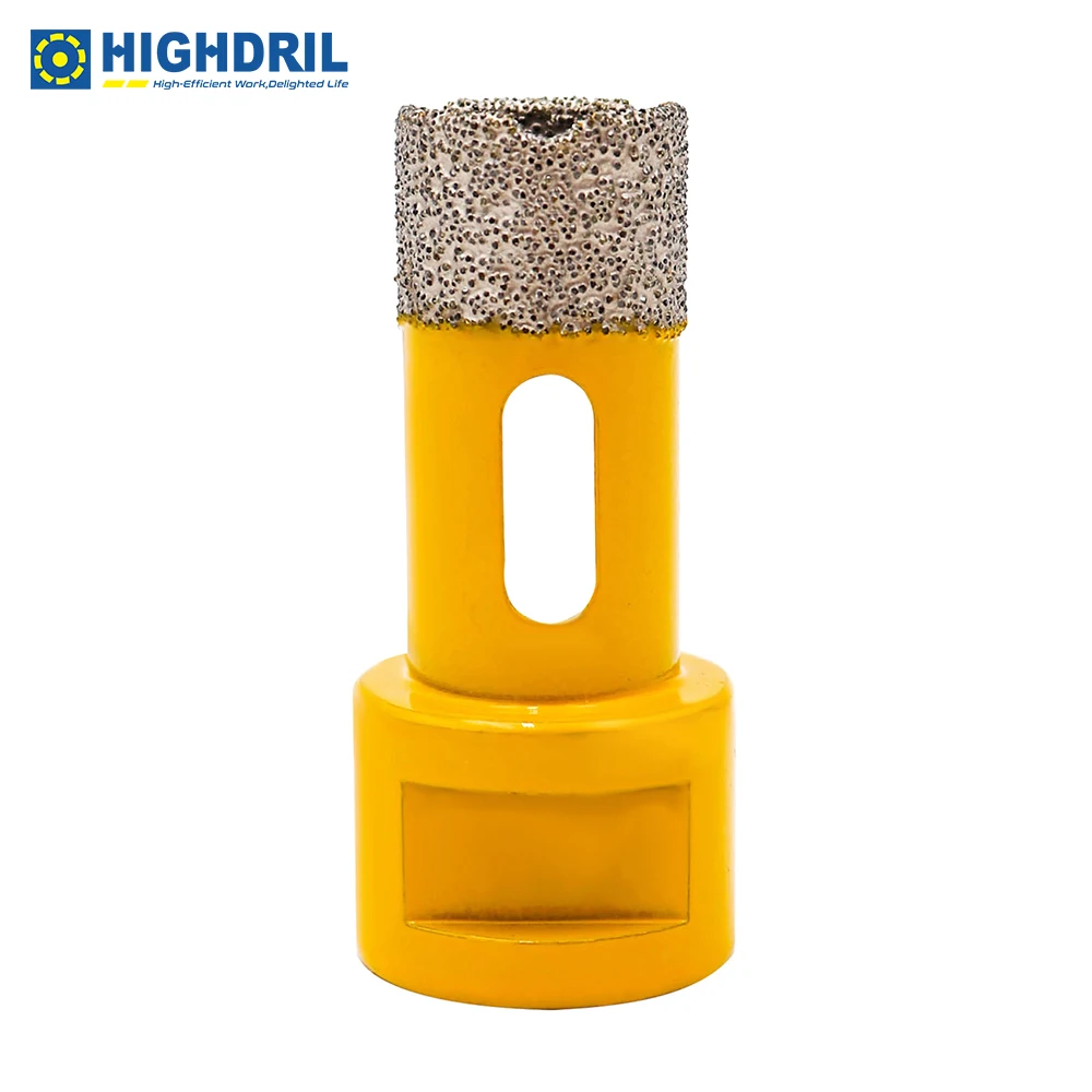 Imagem -02 - Diamante Vácuo Soldadas Núcleo de Perfuração Cortador de Bits para Granito Cerâmica Pedra de Mármore Concreto Buraco Serra Bits 1pc 10 20 25 mm