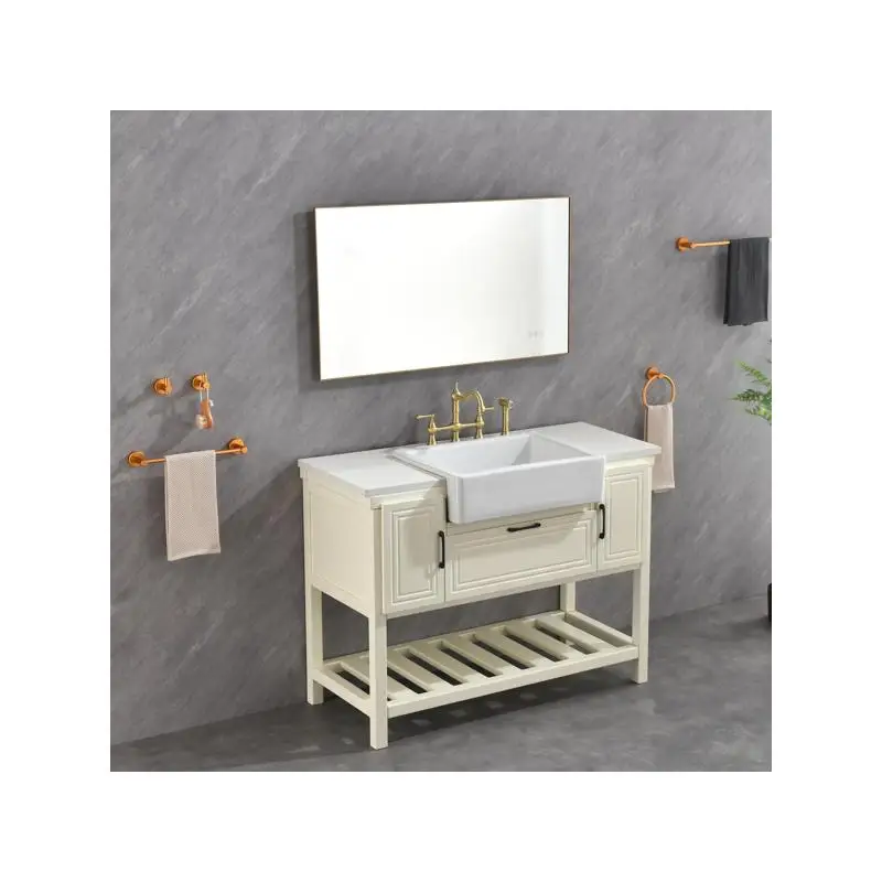 

42x24 Inch LED Backlit Bathroom Mirror, Metal Frame, Wall Mounted Vanity Mirror, Smart Touch, Anti-Fog, Memory Function, 3