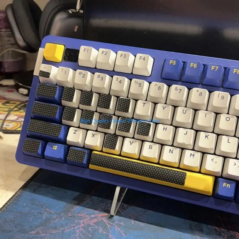 

U2JE AntiSlip Keyboards Grips Silicone Covers Easy Installation Stickers for Enhanceds Typing Stability