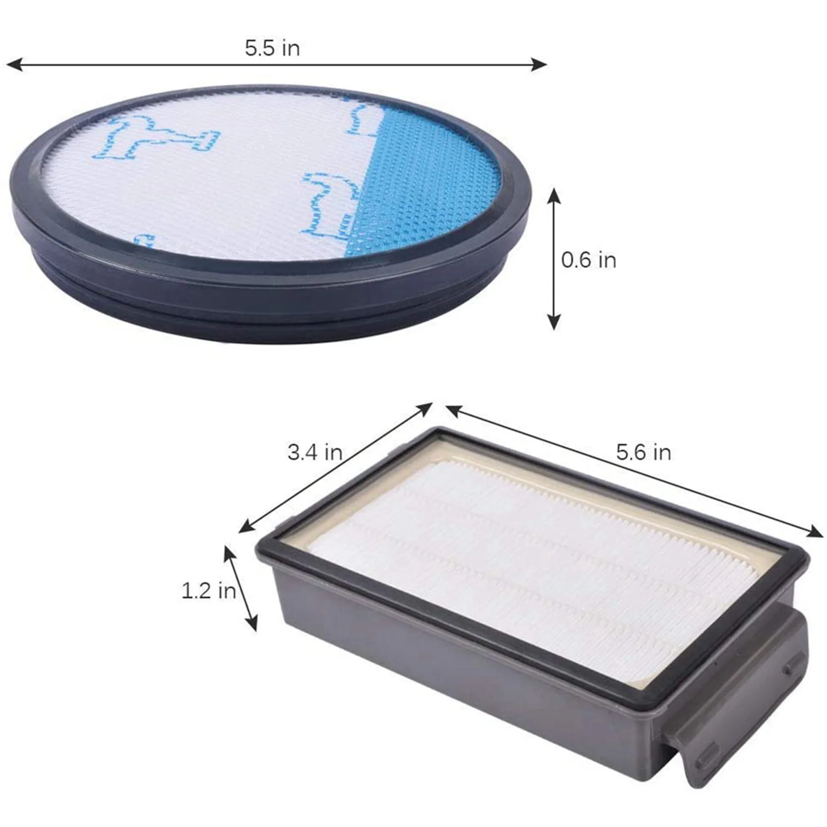 A76G-8 piezas de filtros HEPA para Rowenta Cyclonic Power Series RO3753EA, RO3731EA, RO3786EA / para Moulinex / Tefal Compact