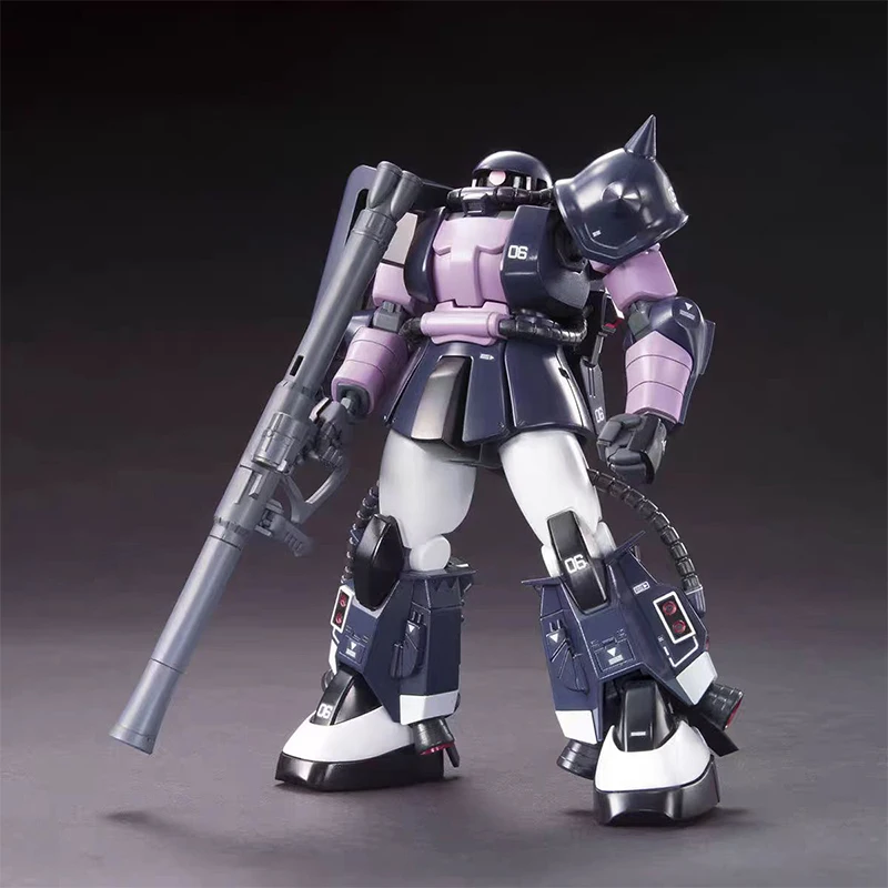 Bandai Gundam MSV HGUC Zaku II Black Tri-stars Color HG 1/144 Model Kit Action Figure Model Gift Collection for Kids