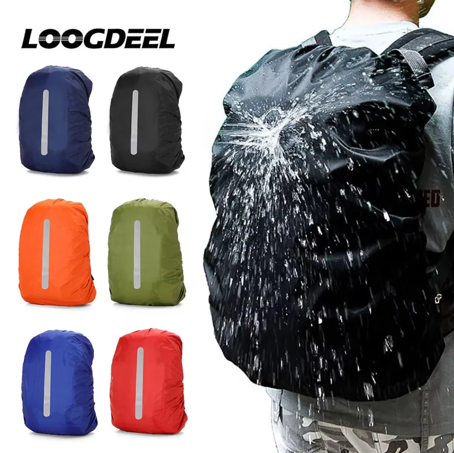 

30L/60L Practical Backpack Rain Cover Waterproof Dustproof Sun-Shield Bag Outdoor Night Cycling Safety Light Raincover Case Bag