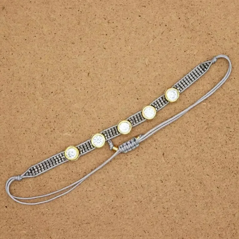 Rice bead bracelet Star Geometry Design Originality Hand knitting Bohemia Adjustable Fashion Simple Beaded bracelet set image 5