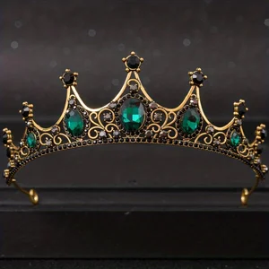 Barockkristalltiarr und Kronen für Frauen, Strass Prom Diadema, Braut Tiara Crown, Brauthaarzubehör, Schmuck 8 Hauptverkauf Sol - №5