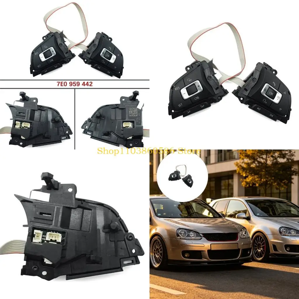 242A Ergonomic Design Vehicle Steering Button Module Suitable For Multivan Quick Response Tactile Smooth Operation 7E0959442