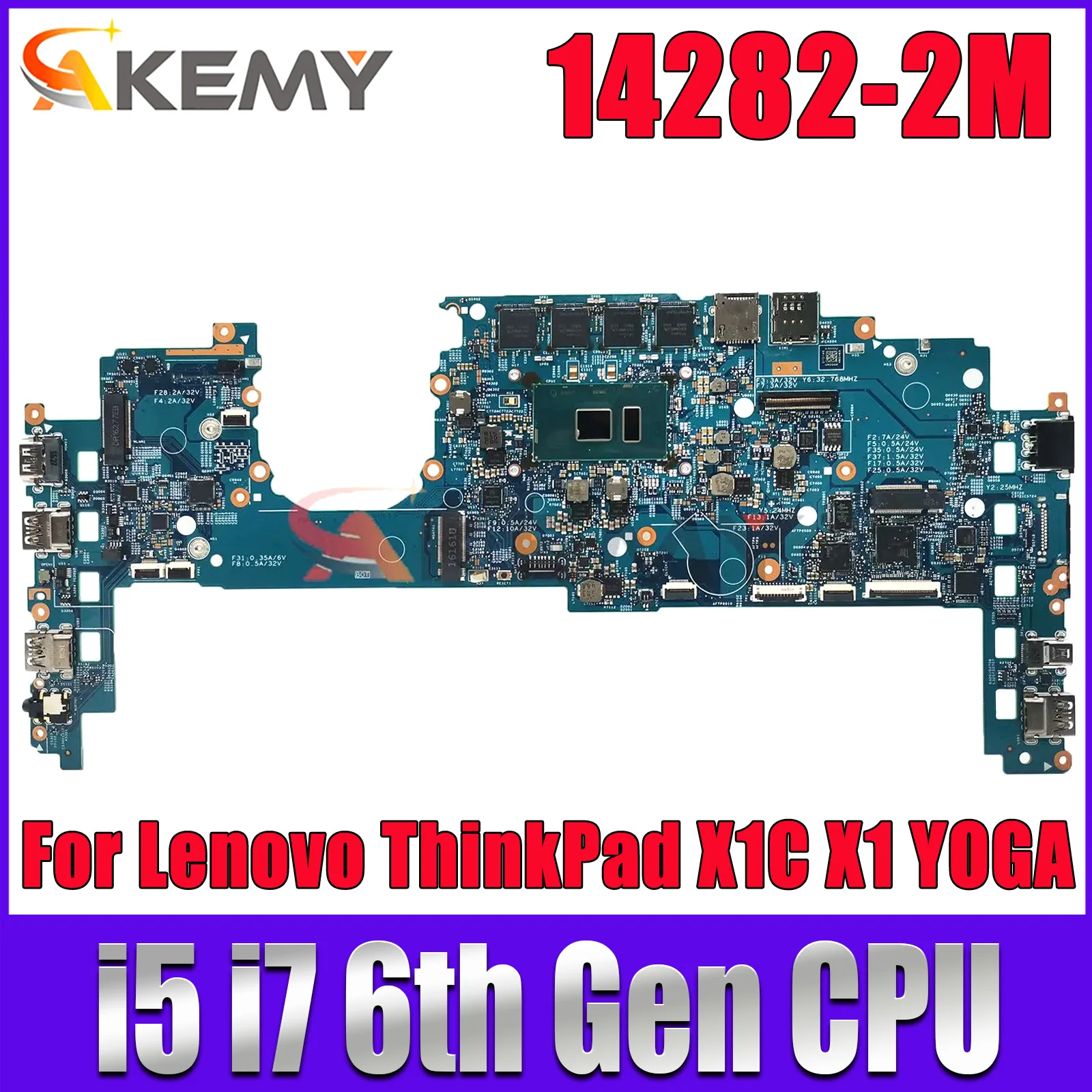 

For Lenovo ThinkPad X1 Carbon 4th Gen / X1 Yoga 1st Gen Laptop motherboard with I5 I7 CPU 4G/8G RAM 14282-2M 448.04P15.002M