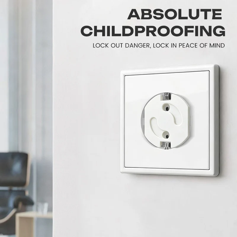 

BOZZYS Child Safety EU Socket Cover ABS Plastic Wall Outlet Protector Anti Electric Shock for Kids Baby Home 10pcs