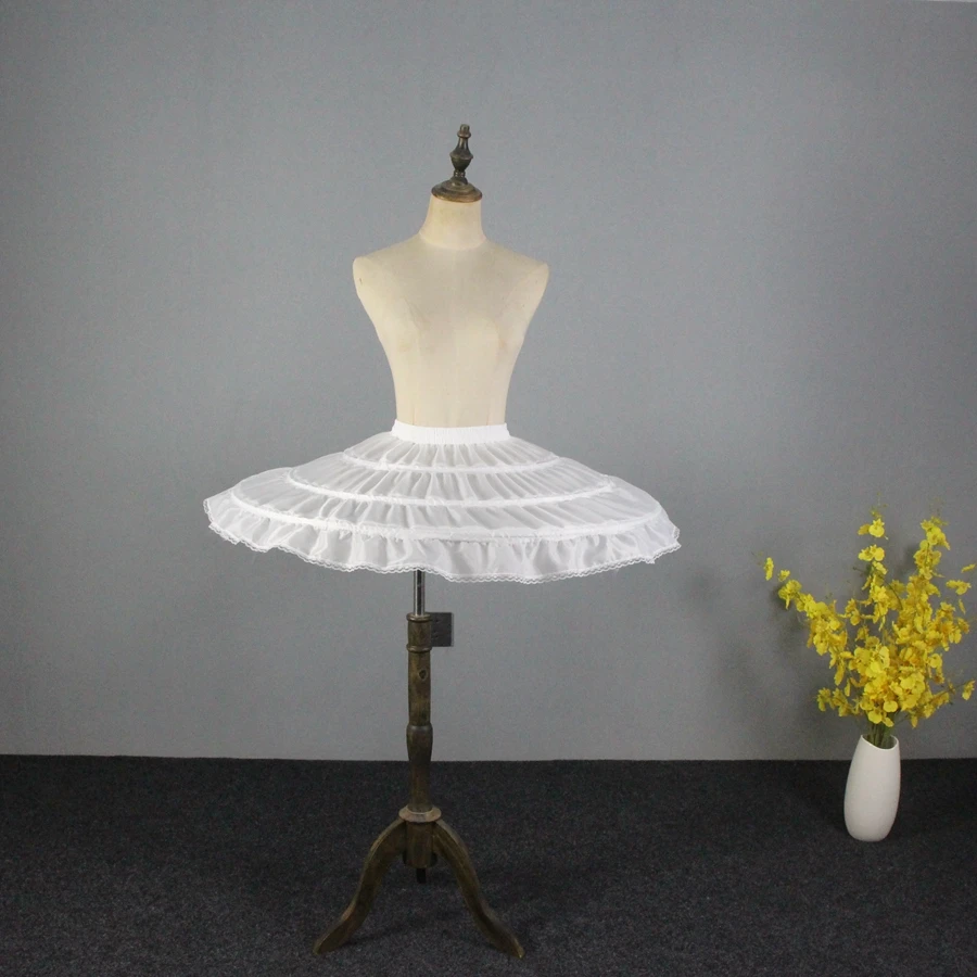 New Arrival Women's 3 Hoop Skirt Petticoat Crinoline Skirt Wedding Gown Dress Underskirt Petticosts 40cm