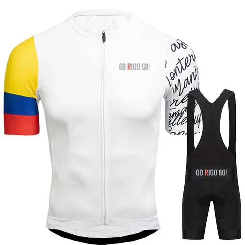 Imagen 2 del producto Go Rigo Go-Camiseta de ciclismo para hombre, ropa de manga corta GRG para bicicleta de montaña, Uniforme de bicicleta, conjunto de Jersey, verano