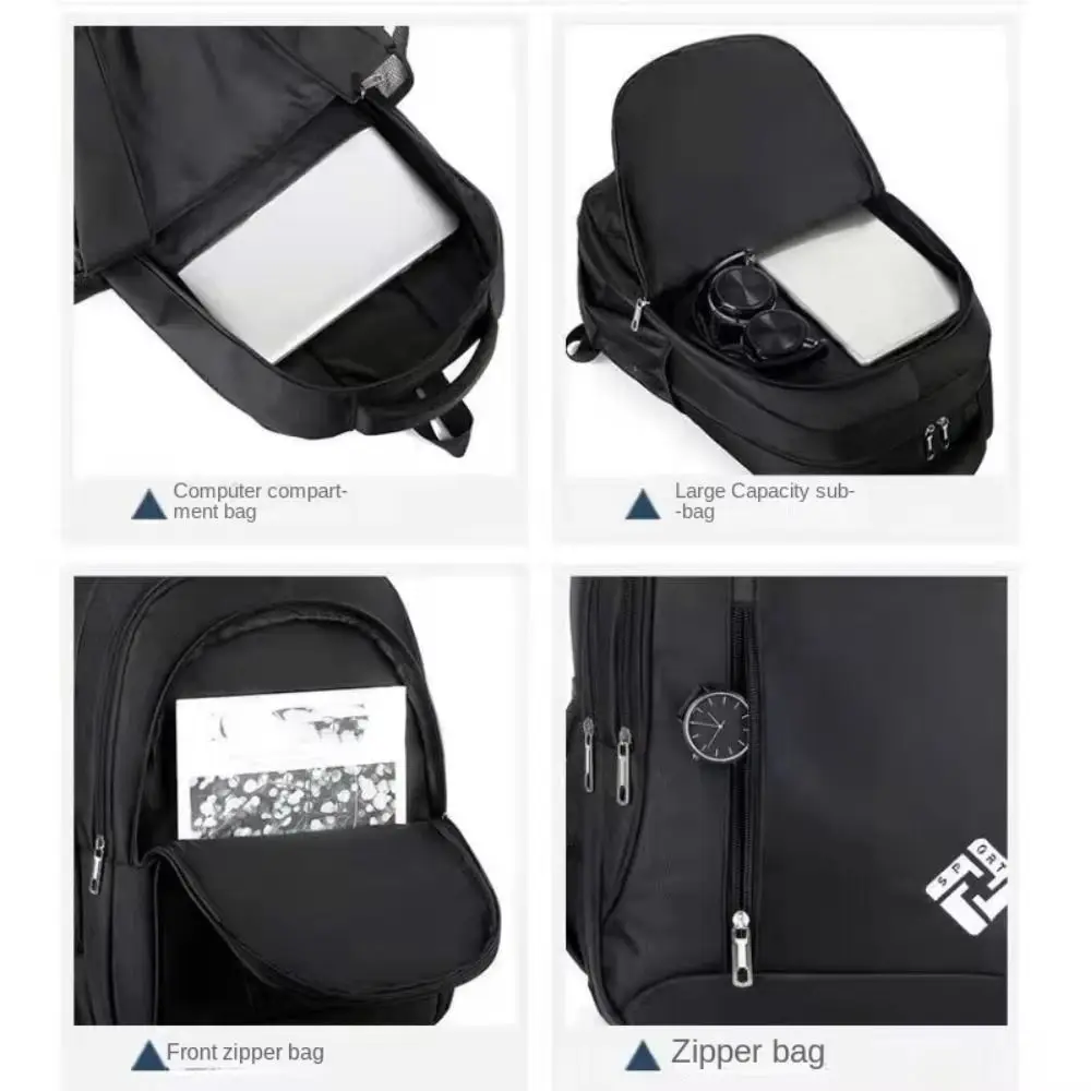 Zaino per notebook da lavoro multifunzionale Borsa per computer casual impermeabile di grande capacità con porta di ricarica USB Resistente all'usura