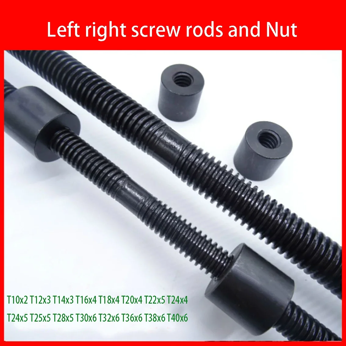 1pcs T10x2 T12x3 T14x3 T16x4~T40x6 45 # Steel Cylindrical Nut Trapezoidal Screw Right/left Threaded Screw Support Nut CNC Parts