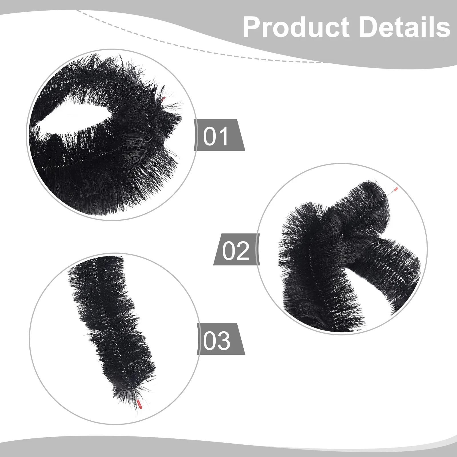 Sink Pipes Gutter Brush Filter Brushes Home Leaf Protection PP Fiber Photovoltaic Protection Roof Roof Brush Brand New