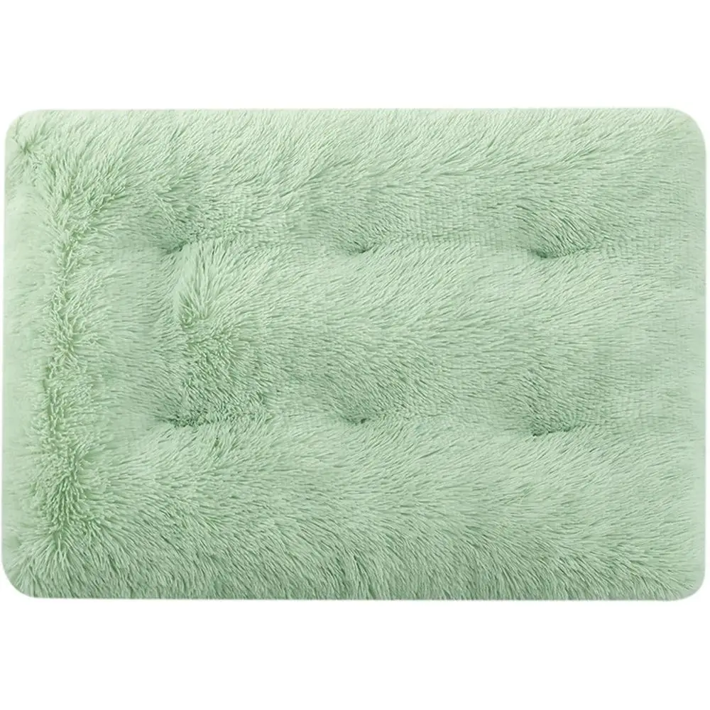 

Зеленая плюшевая зимняя теплая кровать для кошек и собак, удобный коврик для сна для домашних животных и детей