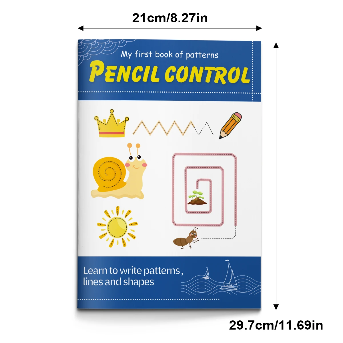 Pencil Control Activity Book for Kids, Tracing Lines and Shapes Workbook, Early Writing Practice Book