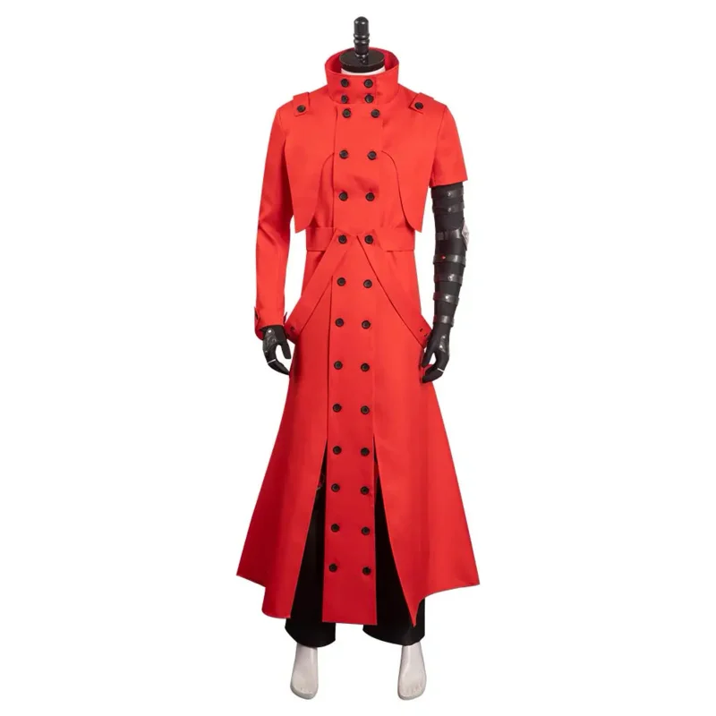 Anime Trigun Vash the Stampede Cosplay Costume Men Women Coat Uniform Jacket Pants Outfit Halloween Carnival Party Disguise Suit