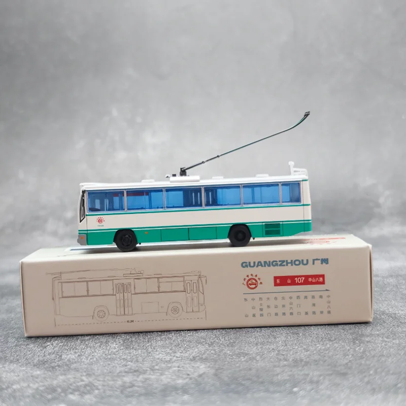 1:110 Scale Shanghai SK5105GP Trolleybus 107 Bus Alloy Bus Model Finished Simulation Collection Gift Static Display Ornament
