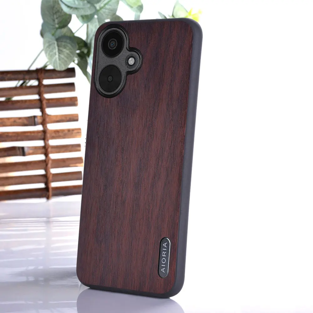 Case for Xiaomi Redmi 13C 12 10C 10A 4G 5G soft TPU silicone PC wood pattern PU leather skin covers for Xiaomi Redmi 13C 5G case image 5