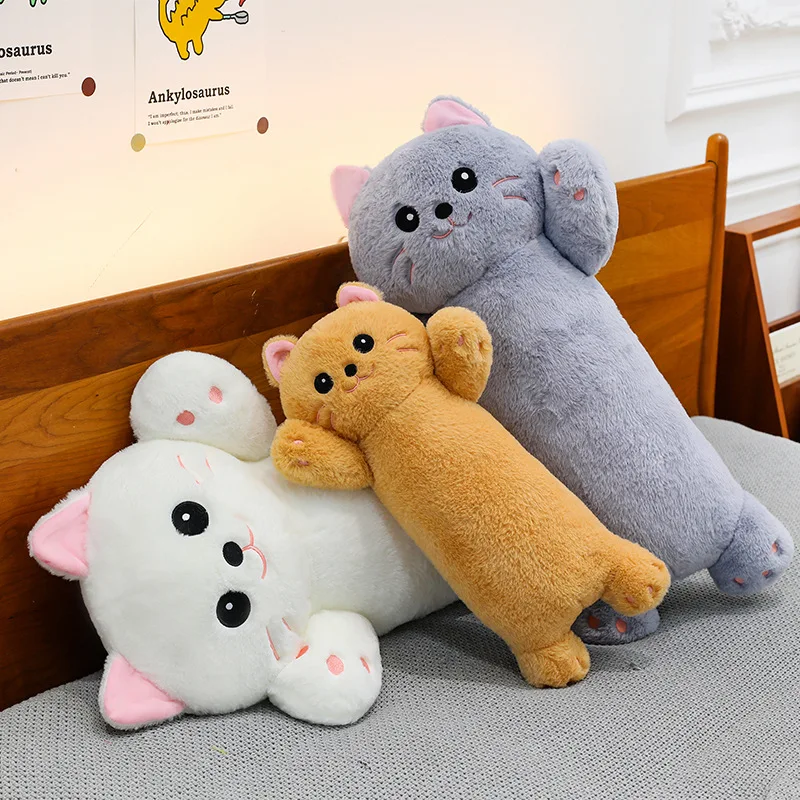 

Long Cat Plush Stuffed Toys Cartoon Cat Sleeping Pillow Bedside Cushion Birthday Gift For Kids Friends