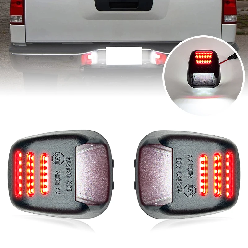 

2Pcs LED License Plate Light For Nissan Navara D40 Frontier Armada 2008-2016 Titan Xterra Suzuki Equator Replace OEM 26510ZP50A