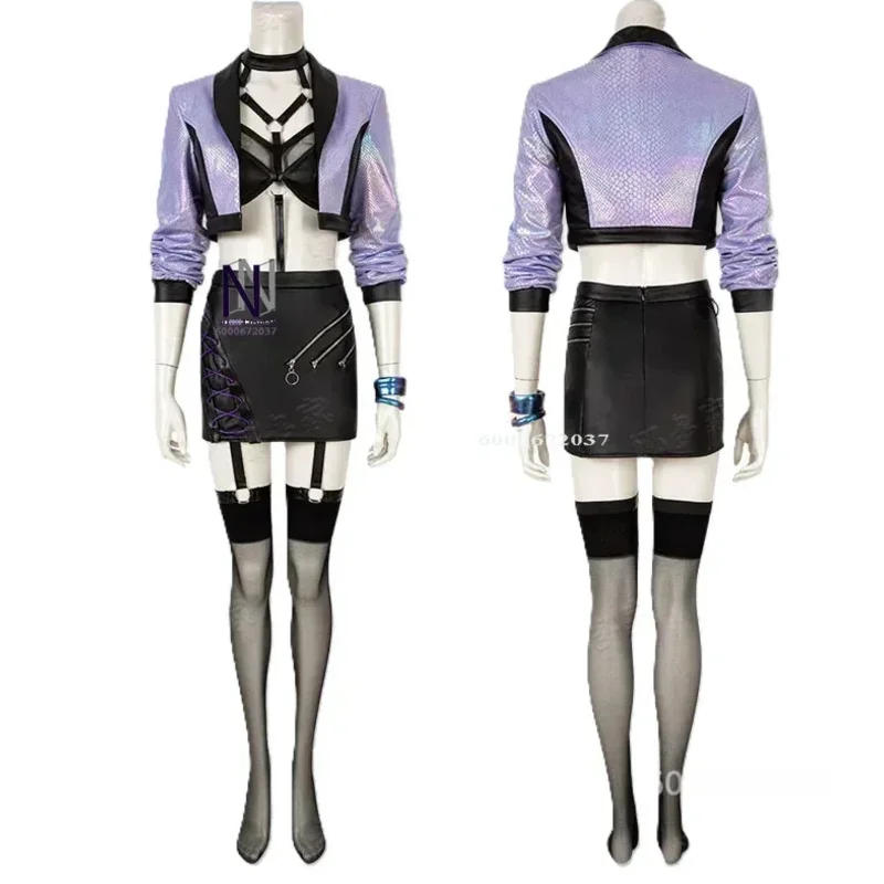 

CyLOL Game KDA Evelynn Cosplay Costume S10 Performance Outfit Cosplay Women Halloween Party Dress High Quality Custom Love Live